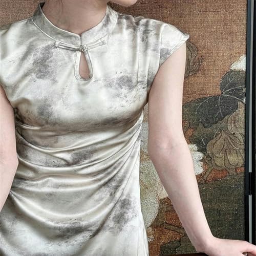 Robe de style chinois raffinée aux finitions coutures soignées - 5