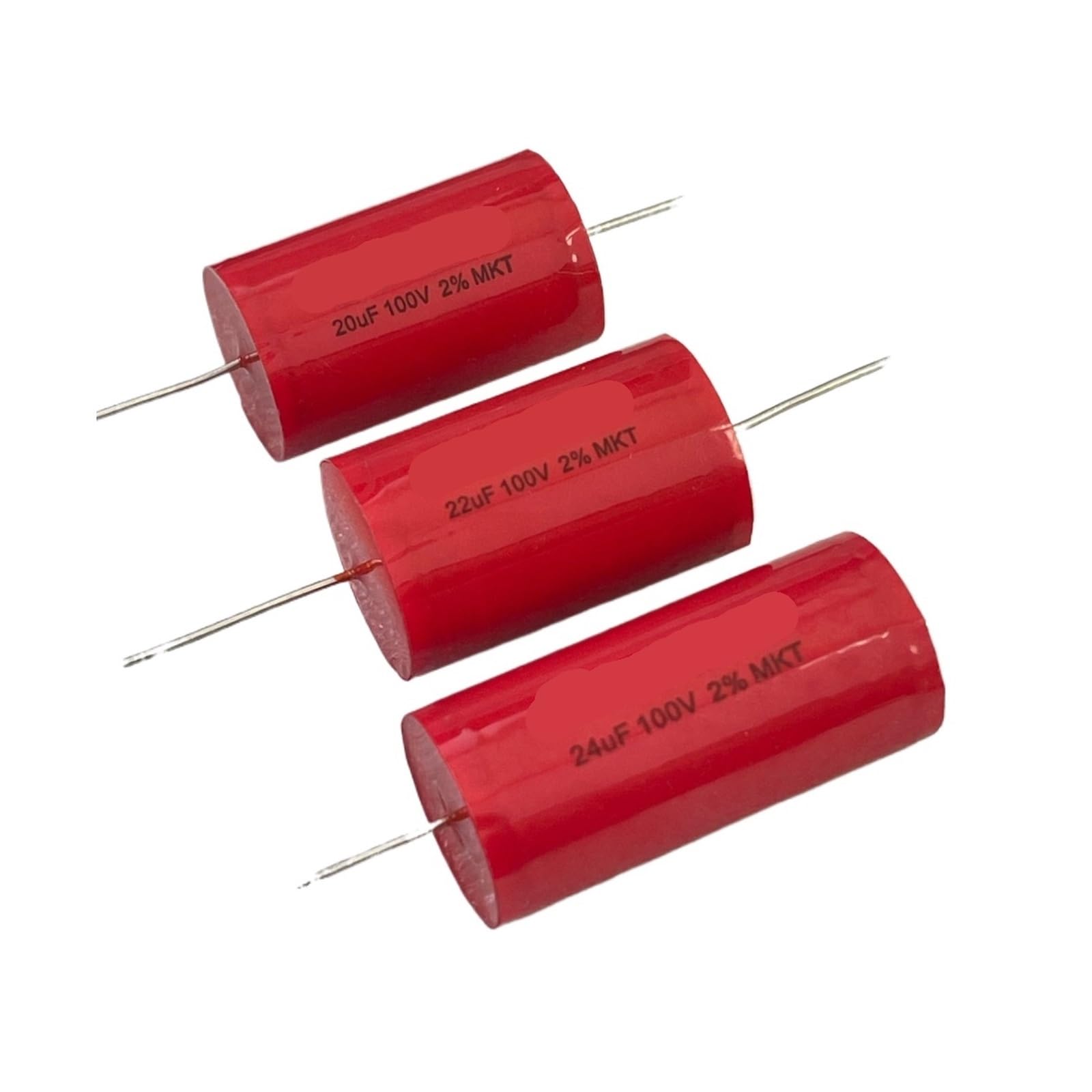 LEOTNNDQ 1pcs 20UF 22UF 24UF 100V Copper Foot Crossover Capacitor(22uf 1pcs)