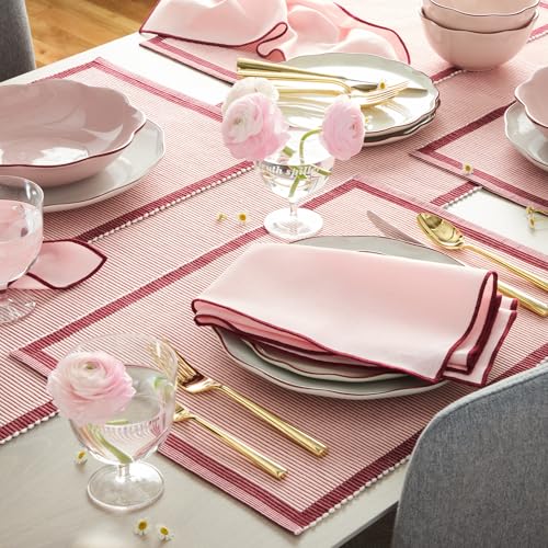 Servilletas bordadas Kate Spade lavables a máquina de 20x20 pulgadas 4