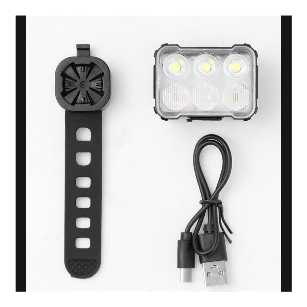 Juego de Luces LED Recargables for Bicicleta: Faro y luz Trasera Brillantes