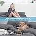 ATsense Duvet Cover Queen Size, 100% Washed Cotton Linen Feel Super Soft Comfortable, 3-Piece Dark Grey Duvet Cover Bedding Set, Long-Lasting and Easy Care, Simple Style Farmhouse Comforter Cover