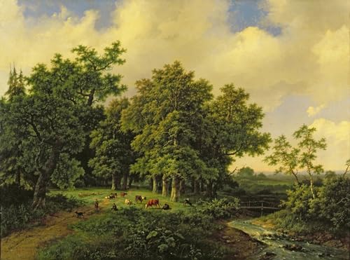 Paisaje de Barend Cornelis Koekkoek Cuadro de Salón para Crear un Ambiente Relajante