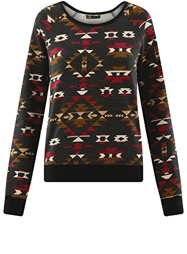 Oodji Ultra Donna Maglione con Stampe Etniche