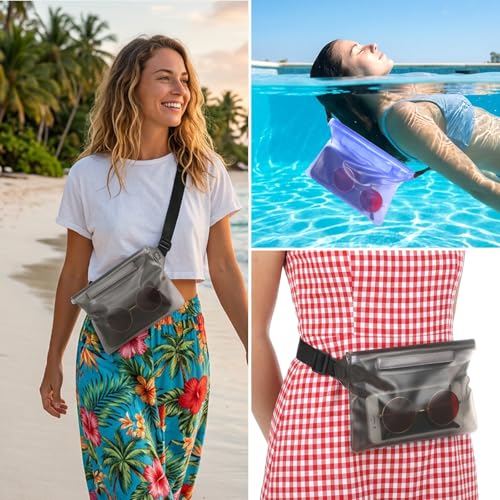 Bolsa impermeable para cintura, bolsa impermeable para playa miniatura 7