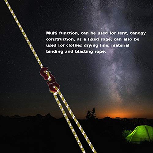 DECDEAL Thick Tent Wind Corda para camping ao ar livre Canopy Reflective Wind Rope 3mm Multifunciona
