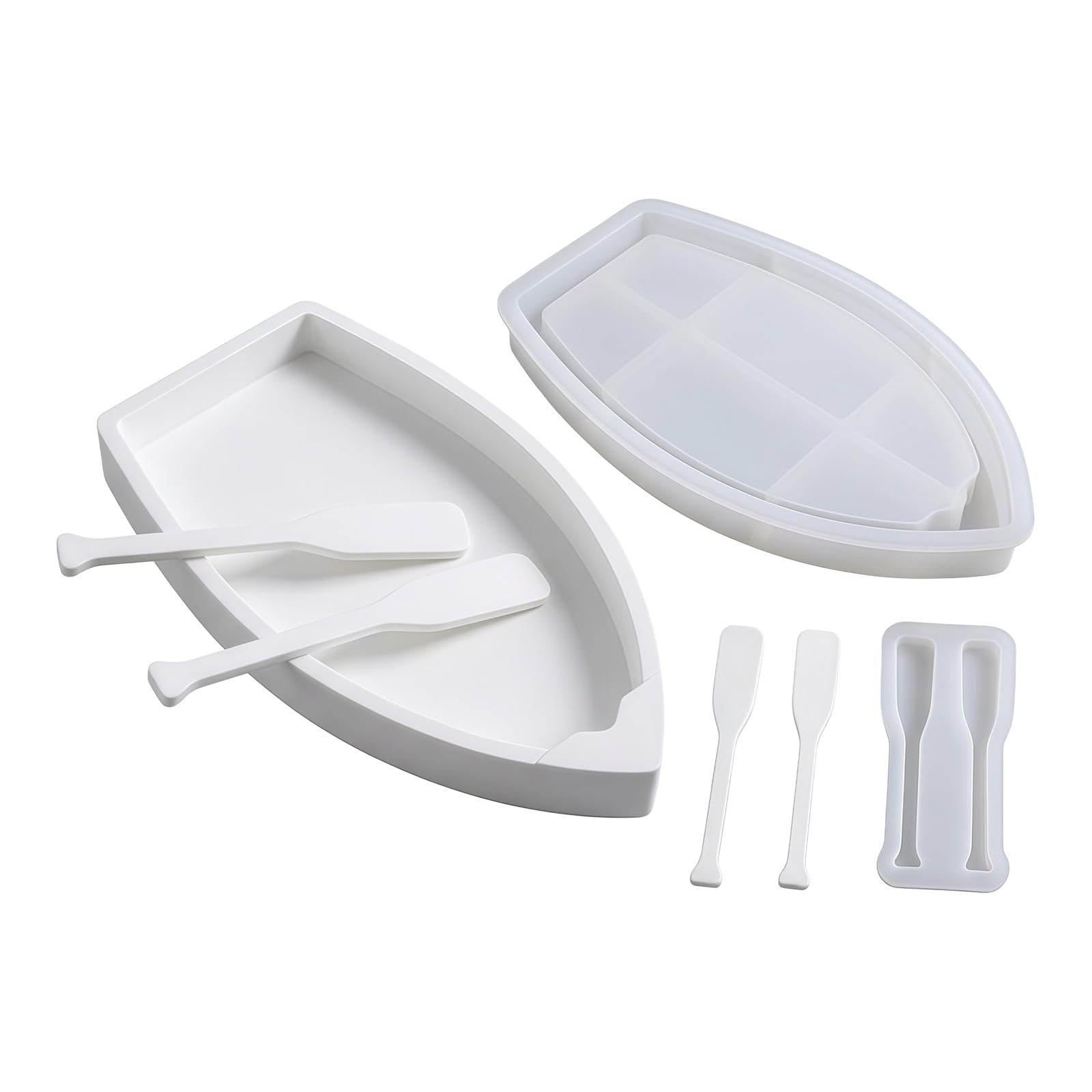 BWANGIAO Creative Boat Shaped Silicone Tray Mold Handmade Jewelry Mold For Resin Candle Soap Making And Craft Craft Decoration