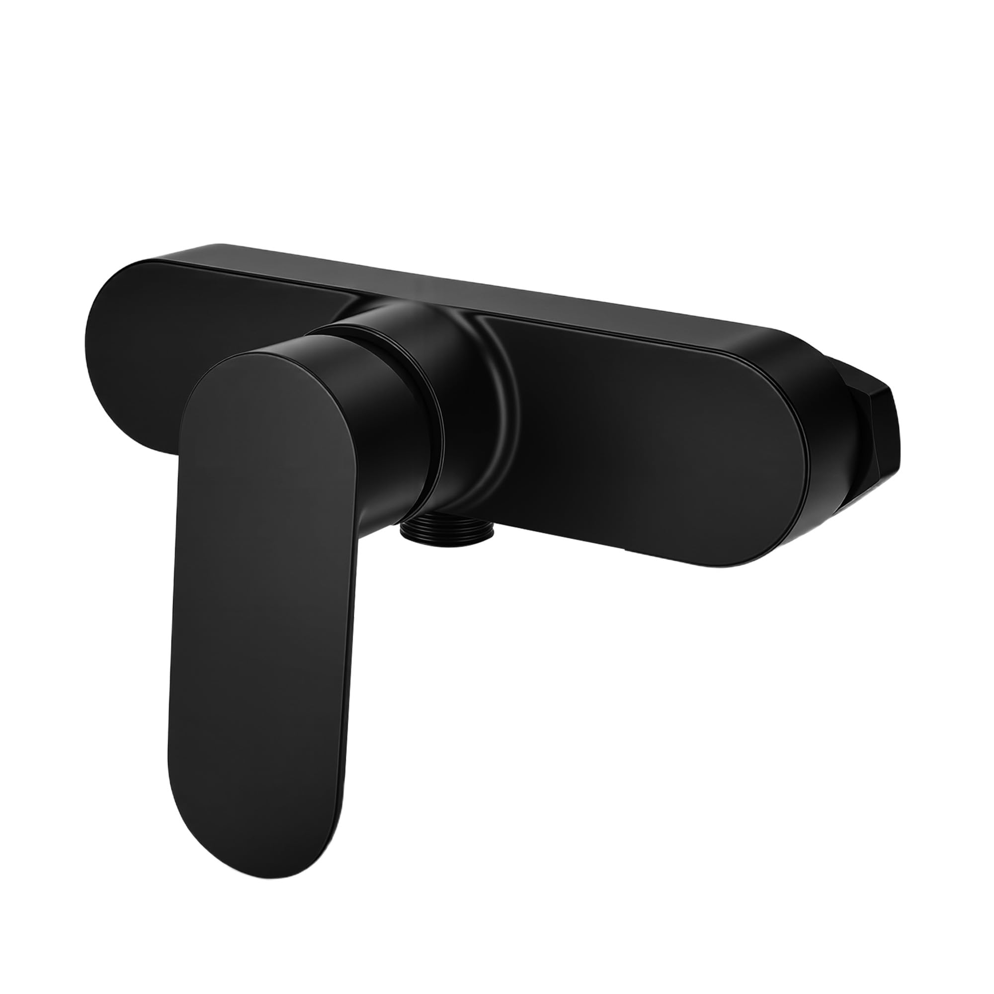 MEKOTRIN Shower Mixer Valve Wall Mounted, Shower Mixer Tap Bar Black Brass Manual Shower Faucet with Control Switch for Cold and Hot Water, Modern Bath Tap, G1/2" Outlet