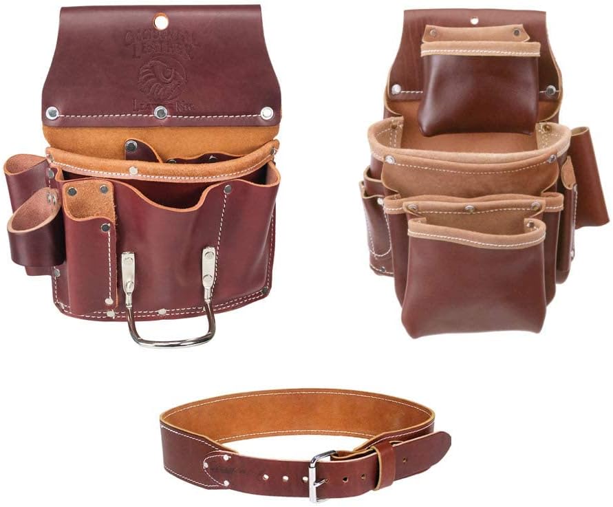 Occidental Leather 5062 4 Pocket Pro Fastener Bag Bundle w/ 5070 Pro Drywall Pouch and X-Large 5035 Tool Belt (3 Pieces)