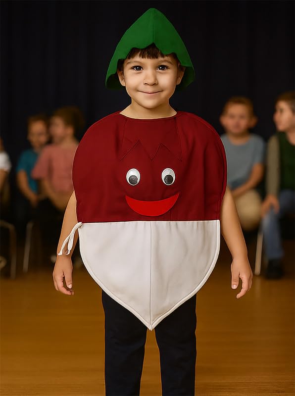 Image of FancyDressWale Fruit & Vegetable Fancy Dress Costume for Kids | Free Size 2-10 Years | School Fancy Dress, Stage Shows, Theme Parties