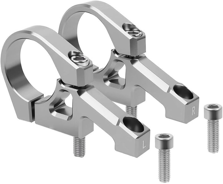 Sturdy Direct Mount Stem for Dual Crown Forks Crafted from 6061 Aluminium Alloy for DH Mountain Bikes (Silver)