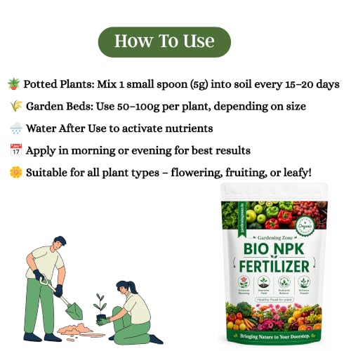 Image of Gardening Zone Bio NPK Plant Food For Home Gardening 900Gram Packing (900 Gram BIO NPK Fertilizer)