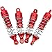4Pack Vgoohobby Shock Absorber Front Rear Damper Suspension Compatible with 1/18 losi Mini T 2.0 Mini-B 2WD RC Stadium Upgrade Parts (Red)