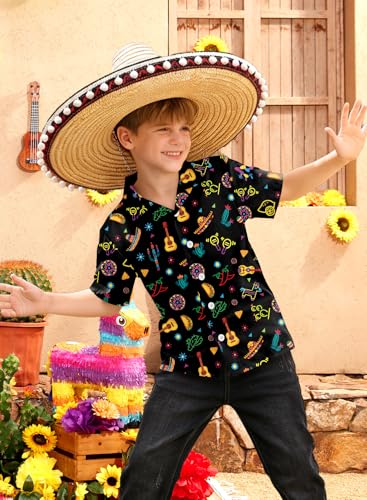Image of BesserBay Unisex Kids 4th of July Shirt Girls Boys Patriotic Button Down Shirt American Flag Top 4-14 Years