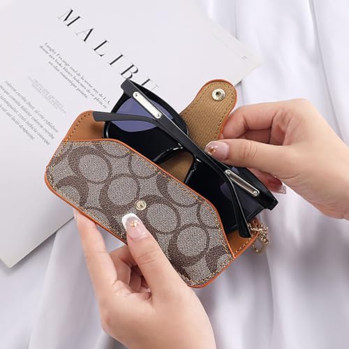 Image of kytasryl Soft Leather Sunglasses Bag,Travel Sunglass Holder Eyeglass Case Portable Slim Sunglasses Pouch
