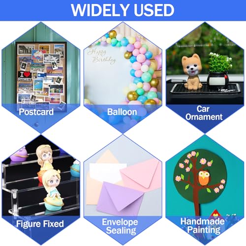 JANYUN 140 Pcs Mounting Putty, Double Sided Sticky Dots Removable Poster Putty Clear Sticky Tack for Wall Hanging Pictures Putty for Home Office Decor (20x10 mm) - Thumbnail 6