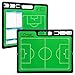 Champion Sports XL Dry Erase Board for Coaching Soccer - Whiteboards for Strategizing, Techniques, Plays - 2-Sided Game Boards with Handle - Front Side Full Field - Backside Half Field Close-up