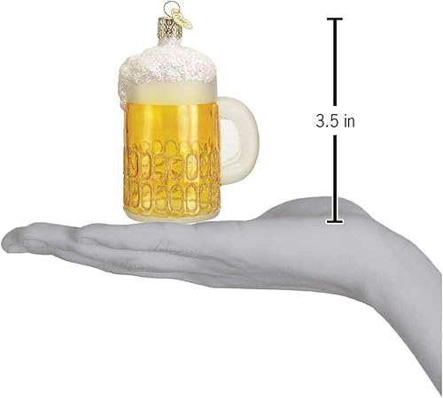 Miniatura 3 de Old World Christmas Craft Beer Collection - Adornos de vidrio soplado para árbol de Navidad, taza