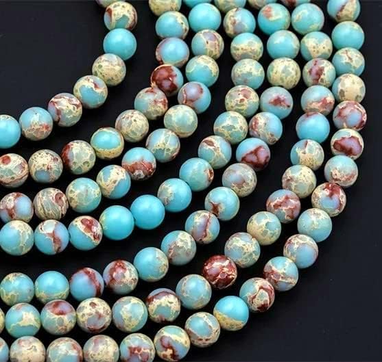 Miniatura 6 de Zenkeeper Alrededor de 180 cuentas imperiales azules para hacer joyas de 0.157 pulgadas (0.157 in) piedras preciosas imperiales azules sueltas