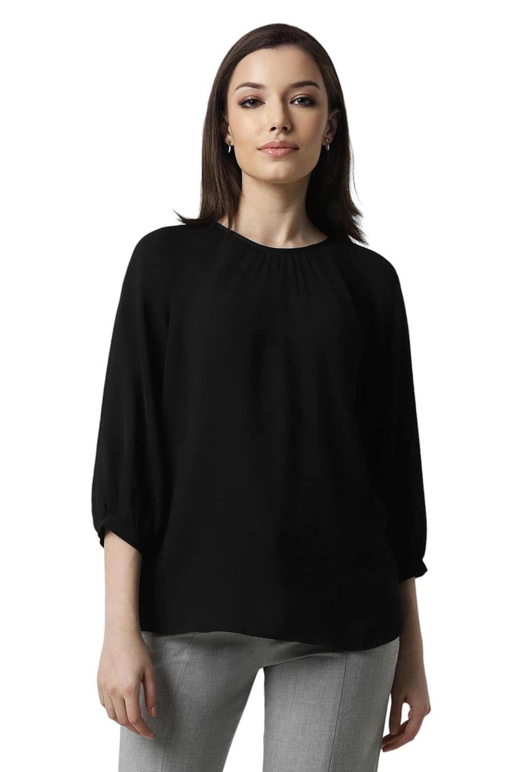 van heusen Women's Polyester Solid Regular Fit Blouse-picture-36