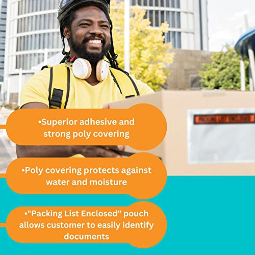 Packing List Enclosed Shipping Envelope 7.5"X5.5" Panel Face Pouches Adhesive Bags Case Of 1000 #TOP4