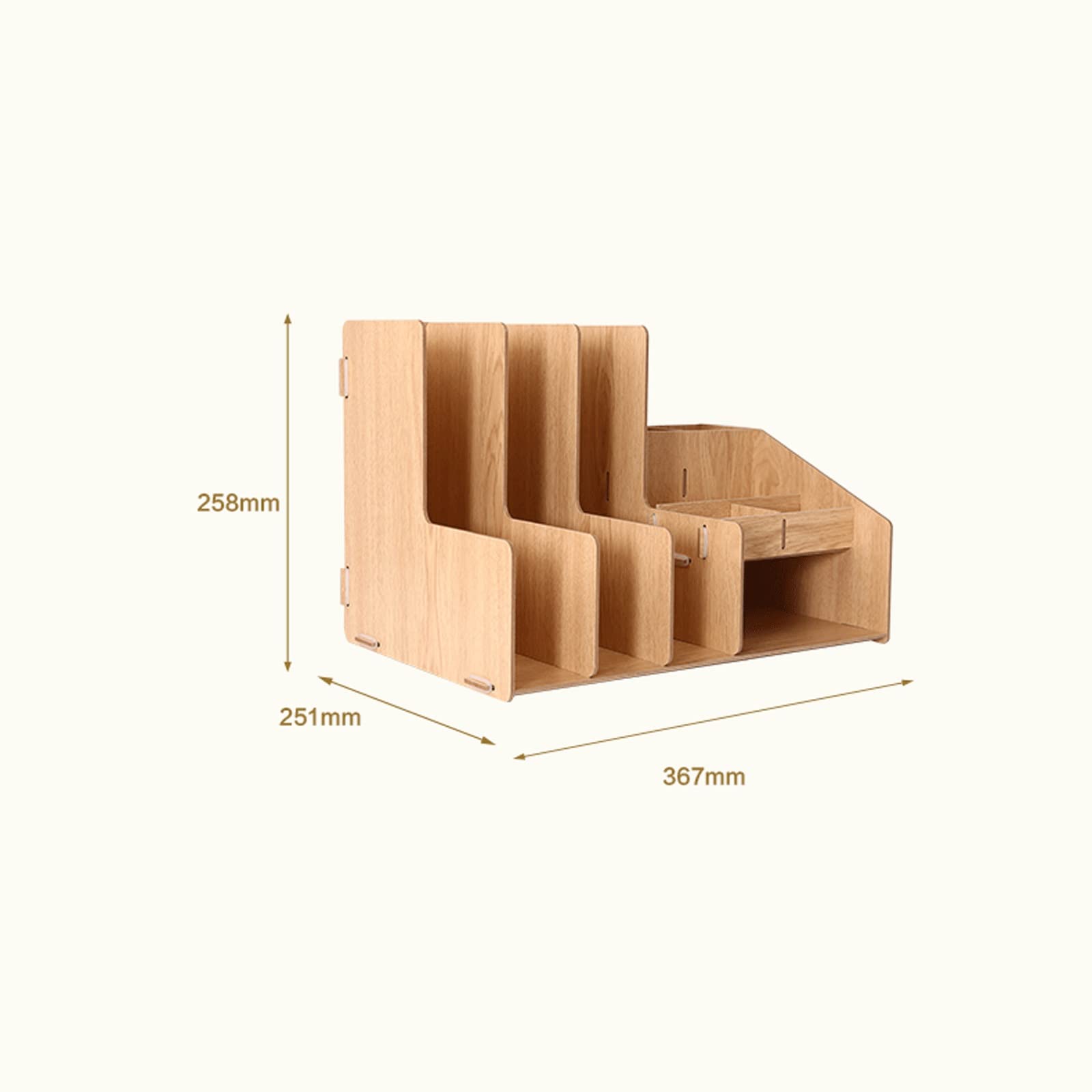 Portadocumenti da Scrivania Box Multifunzionale Box BOOD BIGHT-Capacity File Holder Desktop Stoccaggio del Desktop GRACK Organizer Desk Vaschetta Portacorrispondenza