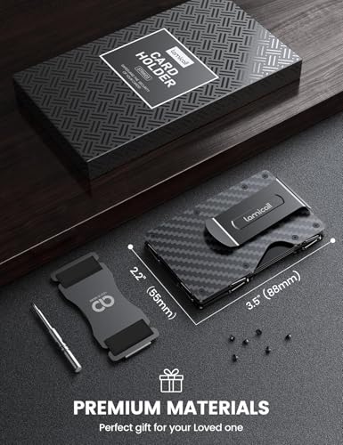 Image of Lamicall Upgraded Hinge Minimalist Wallet for Men, RFID Blocking Wallets