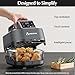 Arecovas 4-in-1 Portable Glass Air Fryer, 140–400°F Precise Heat, Max Crisp Technology, 4.2QT & 1.6QT Dual Containers with Lids, Freezer & Dishwasher Safe, Bake, Recrisp, Air Fry