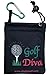 Giggle Golf Par 3 Pack for Women, Microfiber Waffle Weave Golf Towel, Tee Bag with 4 Tees and Bling Ball Marker with Magnetic Hat Clip (Golf Diva)