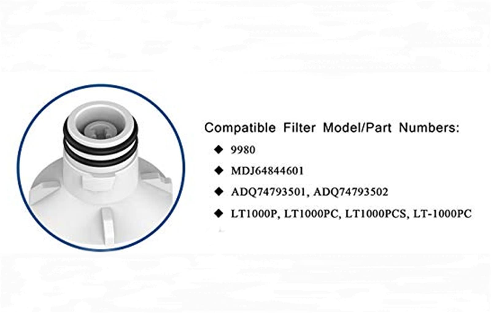 Filtre À Eau pour Réfrigérateur ADQ747935, Remplacement pour LT1000P/PC/PCS, MDJ64844601, ADQ74793501, ADQ7479350,3pcs