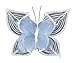 Produktbild Touch of Nature Schmetterling mit Federn, 14 cm, Weiß/Grau, 1 Stück