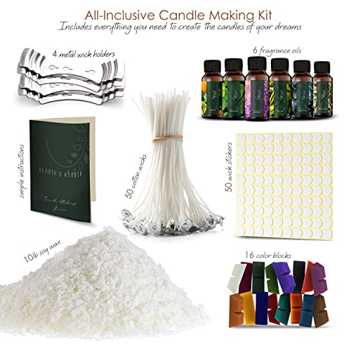 Image of Hearth & Harbor Organic Soy Candle Wax for Candle Making, Premium 10 lbs Natural Candles Making Supplies, Beeswax-Free, Paraffin-Free, Pure Soy Wax Flakes Perfect for Candles, Tealights and Melts