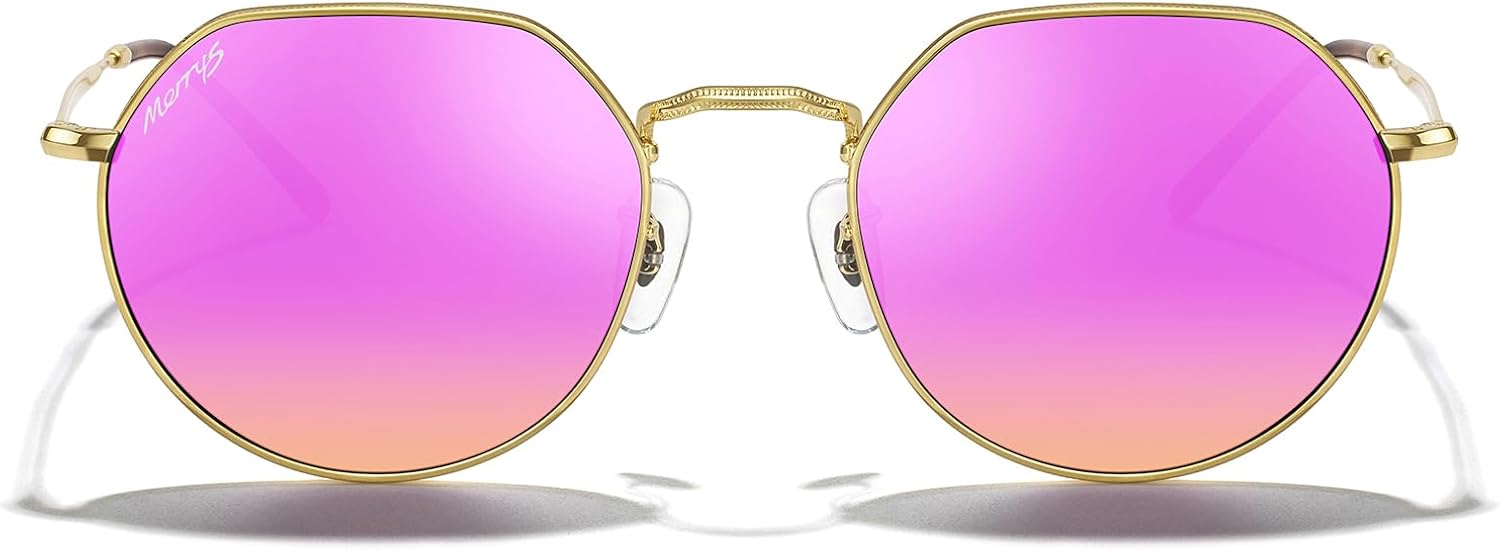 MERRY'S Round Polygon Metal Polarized Sunglasses for Women Men Retro Classic Vintage Shades S6565 - Image 2