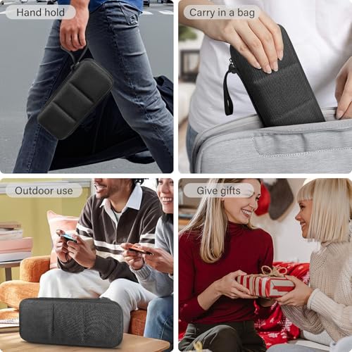 QuoLumPIA Carrying Case for 7.9-inch Nintendo Switch 2(2025),Hard Shell/Compact yet Spacious,12 Game Cartridge Slots/Flocked Lining,Portable Travel Storage Bag,Waterproof/Dustproof/Anti-scratch,Black - Image 8