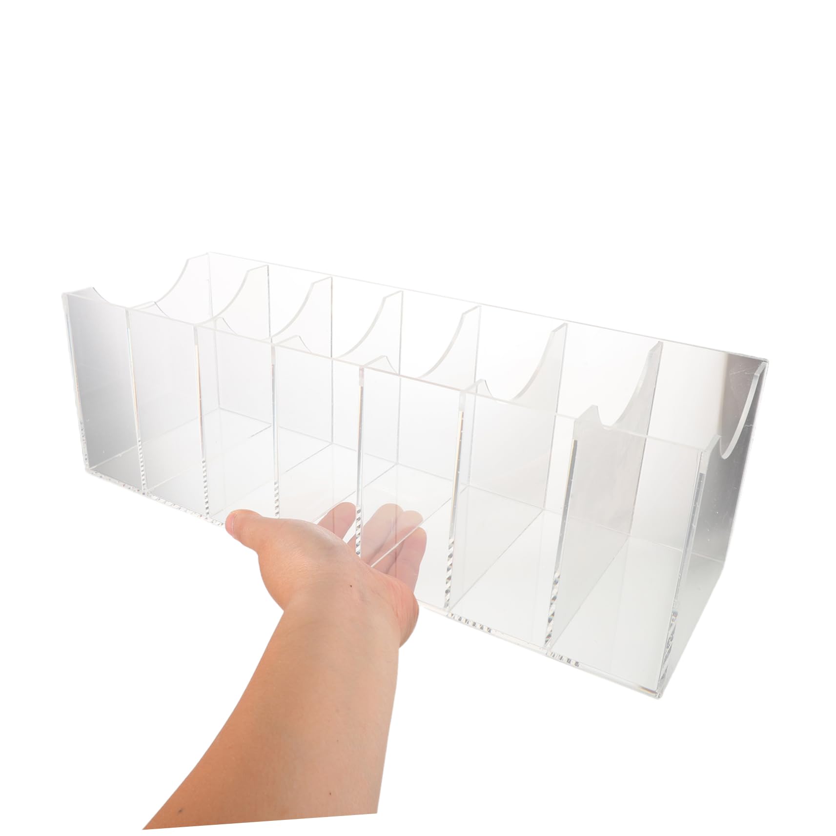 Cabilock 7gitter Transparenter Gürtel-Organizer Mit Fächern Aus Organizer Für Herren Aufbewahrungsbox Für Gürtel Displayhalter Für Schrank Für Krawatten Und Gürtelschnallen