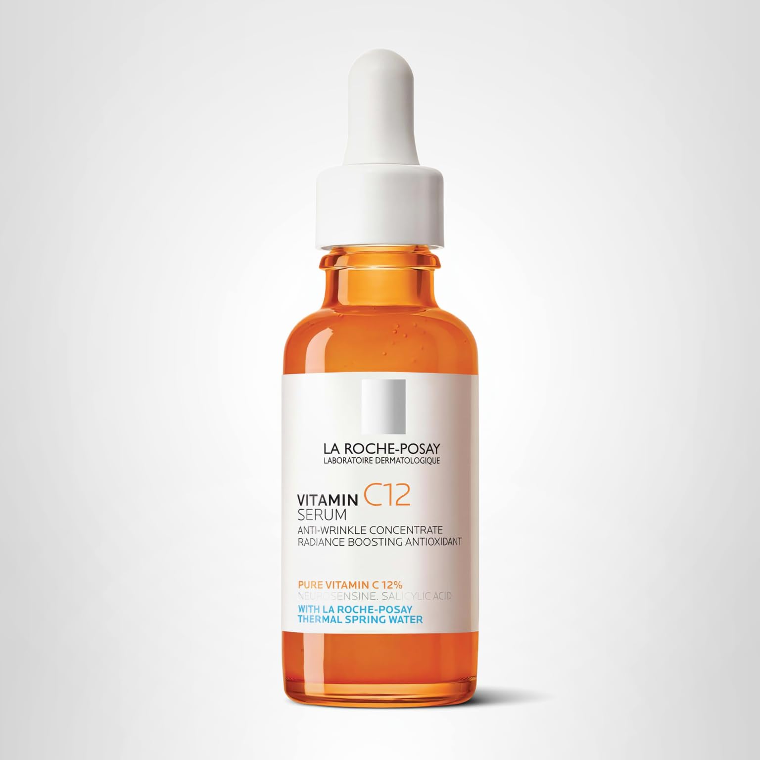 La Roche-Posay Pure 12% Vitamin C Serum For Face With Hyaluronic Acid & Salicylic Acid, Hydrating Face Serum, Boost Radiance & Reduce Wrinkles, 2 Formulas for Normal or Oily Skin Control: Normal/Balances Skin 1.01 Fl Oz (Pack of 1)
