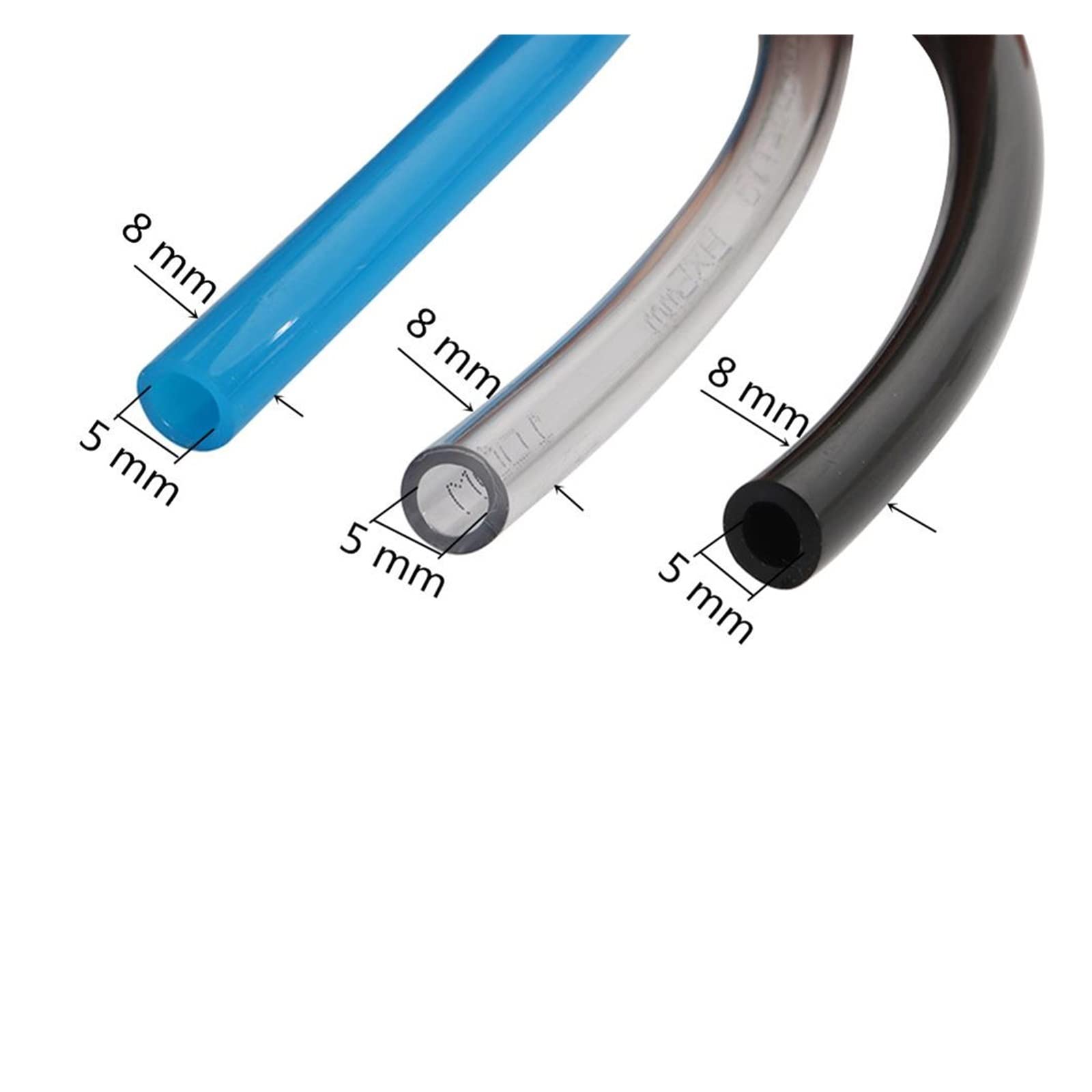 Système d'irrigation de jardin 8mm PU tuyau ferme Agriculture tuyau d'arrosage pneumatique système de brumisation Aquarium Tube accessoires 5/10/20m perfection ( Color : Noir , Size : 20 Meter
