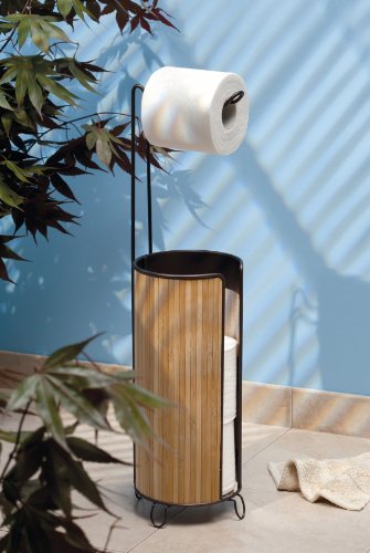 Portarrollos de bambú InterDesign Formbu soluciona la falta de espacio en el baño 3