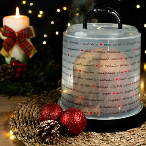 Porta Panetone Chocotone Natal Decorado Pl&aacute;stico Plas&uacute;til