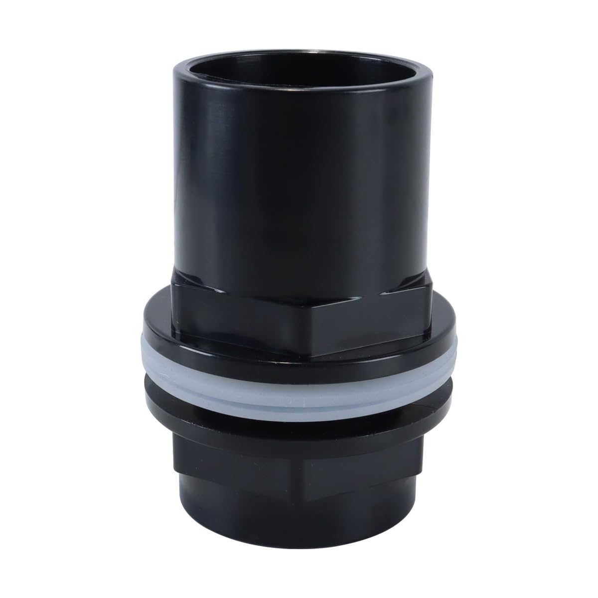 Ludom Fish Tank Water Inlet and Outlet Connector,PVC Threaded Tank Connector with Gasket for Fish Pond Filter Systems(40mm)
