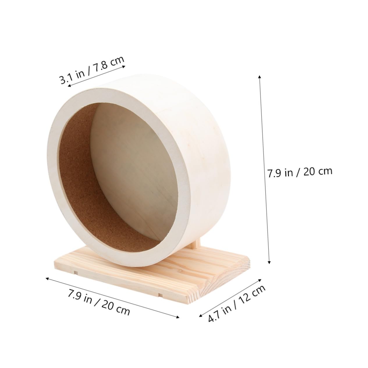 Rueda de Ejercicio para Mascotas Pequeñas de Madera Maciza Disco Antideslizante Mediano para Hámsters Erizos y Roedores Resistente y Duradera Fomenta Actividad Saludable