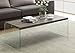 Monarch specialties , Coffee Table, Tempered Glass, Dark Taupe, 44