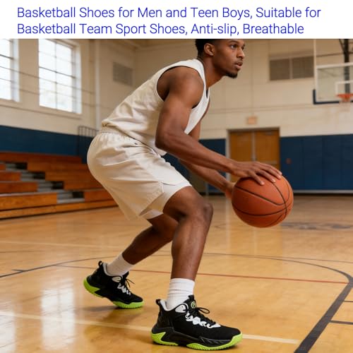 Image of Beita Basketball Shoes for Men High Upper Sneakers Breathable Sports Shoes Anti Slip