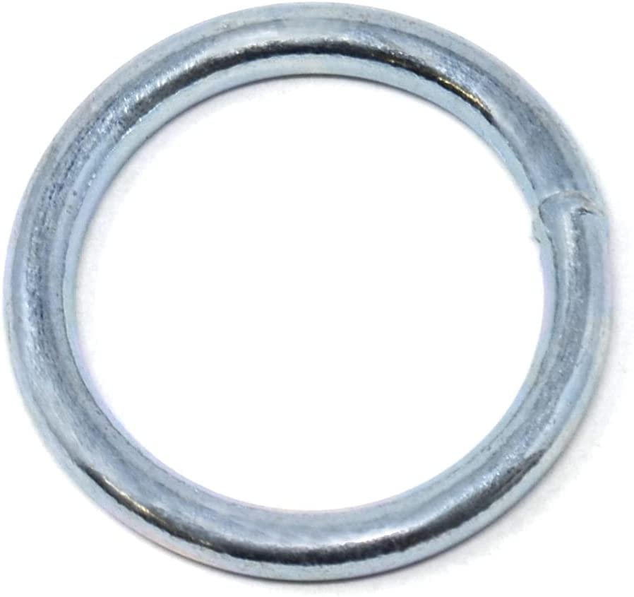 Design61 4 anillos de acero, redondos, de metal, galvanizados, 6 mm x 60 mm