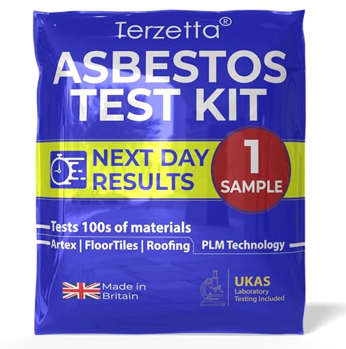 Asbestos Test Kit (1 Sample Only) FAST NEXT DAY Results Asbestos Testing Kit for UK DIY Home with UKAS Lab Fee Easy Instructions Return Postage Artex Ceilings Tiling + 100s More No PPE