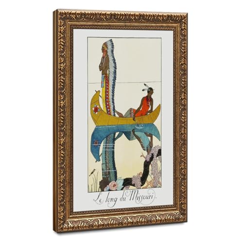 Impression sur toile Georges Barbier Le Long du Missouri tableau salon WCYB