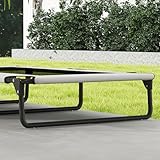 PawHut Hundeliege Outdoor, Erhöhtes Hundebett für große Hunde, klappbar Haustierliege mit Mesh Stahlrahmen Füßen, Haustierbett für Draußen Camping, 107x61x20 cm, Hellgrau