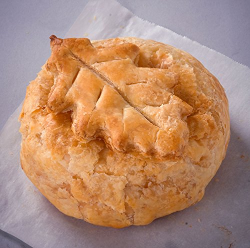 Elegant Brie Creamy Baked Brie en Croûte Gourmet Puff Pastry Easy Frozen Bake at Home Cheese Appetizer (Single Leaf Design/Mushroom Garlic Scallion, 12oz)