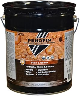 Penofin 5 Gallon Stain and Sealer Tranparent Penetrating Oil Finish - Dark Walnut
