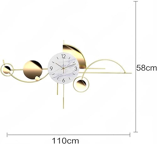 Miniatura 2 de TATSEN Relojes de pared grandes de metal para sala de estar, arte 3D, silencioso, sin tictac, reloj de cuarzo, creatividad, dormitorio, oficina,