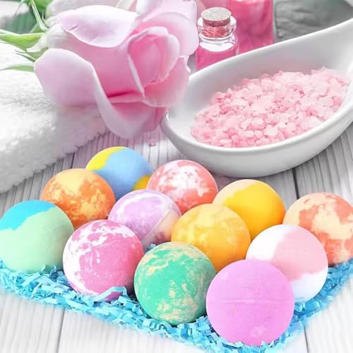 Image of Seychelles Kids Multi color Bubble Bath Bombs, Safe Kids 1+, (100 gm Each), Pack of 12 Bath Bombs, SLS Free, Coconut Based Product (Free From Heavy Metal Residues)